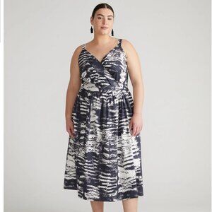 Universal Standard "S" 14/16 Bellport Sateen Crossover Dress